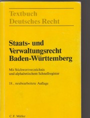 Staats- und Verwaltungsrecht Baden-Württemberg by Baden-Württemberg (Germany)