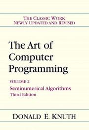 Cover of: The art of computer programming