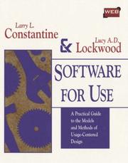 Cover of: Software for use: a practical guide to the models and methods of usage-centered design