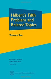 Cover of: Hilbert's fifth problem and related topics