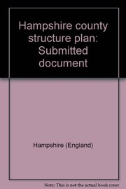 Cover of: Hampshire county structure plan: submitted document