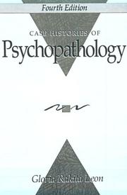 Cover of: Case histories of psychopathology