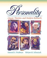 Cover of: Personality by Howard S. Friedman, Miriam W. Schustack