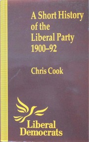 Cover of: A short history of the Liberal Party, 1900-92