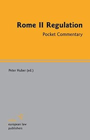 Cover of: Rome II Regulation by Huber, Peter