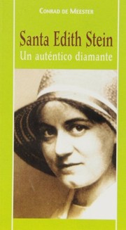 Cover of: Santa Edith Stein by Conrad De Meester, Manuel Ordoñez Villaroel