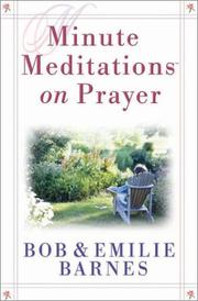 Cover of: Minute Meditations on Prayer