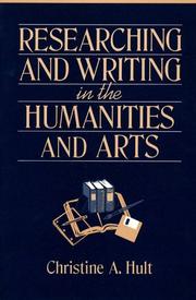 Cover of: Researching and writing in the humanities and arts
