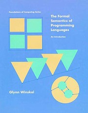 Cover of: The formal semantics of programming languages by Glynn Winskel