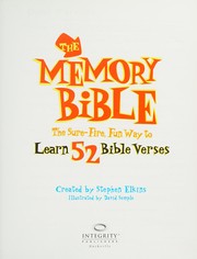 Cover of: The memory Bible by Stephen Elkins