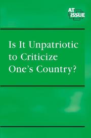 Cover of: Is It Unpatriotic to Criticize One's Country?