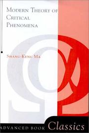 Cover of: Modern Theory of Critical Phenomena