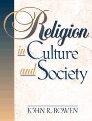 Cover of: Religion in culture and society