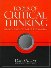 Cover of: Tools of critical thinking | Levy, David A.