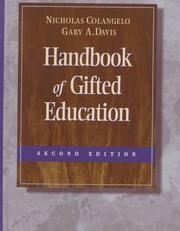Cover of: Handbook of gifted education by edited by Nicholas Colangelo and Gary A. Davis.