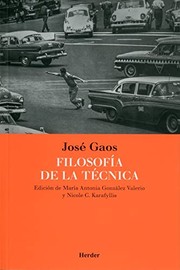 Cover of: Filosofia de la técnica