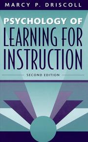 Cover of: Psychology of learning for instruction