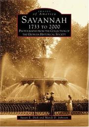Cover of: Savannah, 1733 to 2000 (Images of America: Georgia) by Georgia Historical Society., Mandi D. Johnson