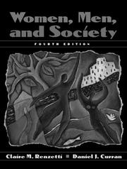Cover of: Women, Men, and Society (4th Edition) by Claire M. Renzetti, Daniel J. Curran