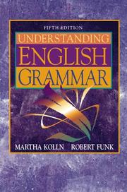 Cover of: Understanding English grammar