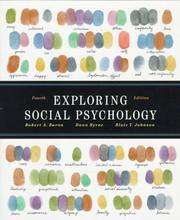 Cover of: Exploring social psychology by Robert A. Baron