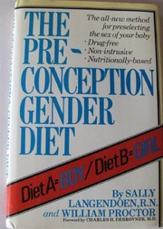 Cover of: The preconception gender diet: diet A=boy, diet B=girl