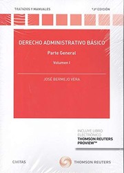 Cover of: Derecho Administrativo Básico Volumen I: Parte General