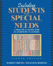 Cover of: Including students with special needs by Marilyn Penovich Friend