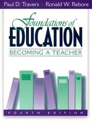 Cover of: Foundations of Education | Paul D. Travers