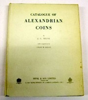 Cover of: Catalogue of Alexandrian coins [in the Ashmolean Museum]