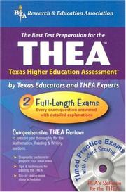 Cover of: THEA w/ CD (REA) - The Best Test Prep for the Texas Higher Education Assessment (Test Preps) by Ellen Davis Conner, J. Chadwick-Joshua, G. Parks, Robert Blake Truscott, C. Wajngurt