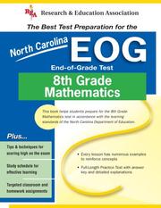 Cover of: North Carolina EOG Grade 8 Math (REA) - The Best Test Prep for NC Grade 8 Math | Stephen Hearne