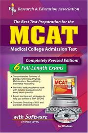 Cover of: MCAT: The Best Test Preparation for the Medical College Admission Test (Book & CD-ROM)