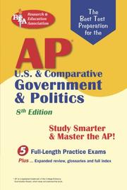 Cover of: AP U.S. & Comparative Government & Politics (REA) - The Best Test Prep for the A: 8th Edition (Test Preps) by R. F. Gorman, J. Hamilton, Keith Mitchell, S. J. Hammond, E. Kalner, W. Phelan, G. G. Watson