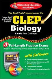 Cover of: CLEP Biology (REA) with CD-ROM - The Best Test Prep for the CLEP Exam: with REA's TESTware