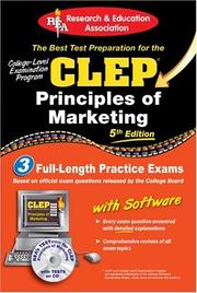 Cover of: CLEP Principles of Marketing w/ CD-ROM (REA) -The Best Test Prep for the CLEP (Test Preps)