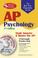 Cover of: AP Psychology 7th Ed. w/CD-ROM (REA) The Best Test Prep (Test Preps)