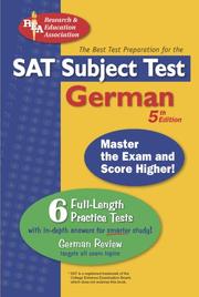 Cover of: SAT Subject Test by M. Busges, F. Curry, J. V. McMahon, Linda Thomas