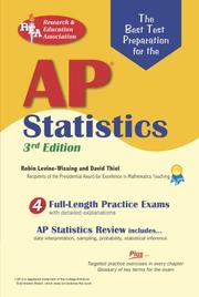 Cover of: AP Statistics (REA) - New 3rd Edition: NEW 3rd Edition (Test Preps) by Robin Levine-Wissing, David Thiel