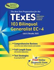 Cover of: TExES (103) Bilingual Generalist, EC-4 (REA) - The Best Test Prep (Best Test Preperation & Review Course)