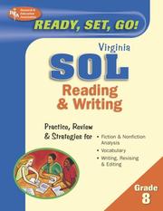 Cover of: Ready, Set, Go! Virginia SOL, Reading & Writing, Grade 8 (REA) (Ready, Set, Go!)