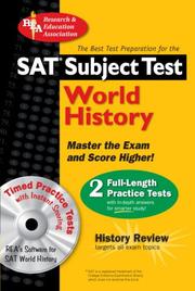 Cover of: SAT World History with CD-ROM  (REA) - The Best Test Prep for the SAT II (Test Preps) | Deborah Vess