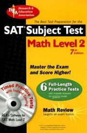 Cover of: SAT Subject Test: Math Level 2 w/ CD-ROM (REA) -- The Best Test Prep: 7th Edition