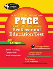 Cover of: FTCE Professional Education (REA) Florida Teacher Certification Examination, The (Test Preps)