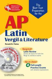 Cover of: AP Latin Vergil and Literature Exams w/CD-ROM (REA)The Best Test Prep for (Best Test Preparation for the Advanced Placement Examination)