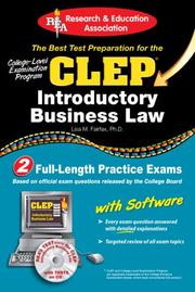 The Best Test P CLEP Introductory Business Law (REA) w/CD - The Best Test Prep (CLEP) by Lisa M. Fairfax