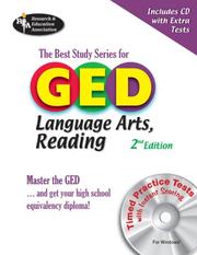 Cover of: GED Language Arts, Reading w/CD-ROM (REA) The Best Test Prep for GED: -- The Best Test Prep for the GED Language Arts: Reading Section by Elizabeth L. Chesla