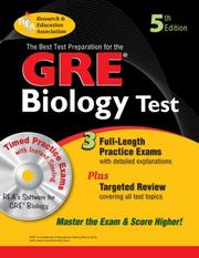 Cover of: GRE Biology w/ CD (REA) - The Best Test Prep (Test Preps) by Research and Education Association