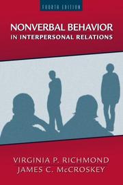 Cover of: Nonverbal communication in interpersonal relations