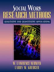 Cover of: Social work research methods by William Lawrence Neuman